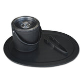 Classic Black Leather Ice Bucket Set